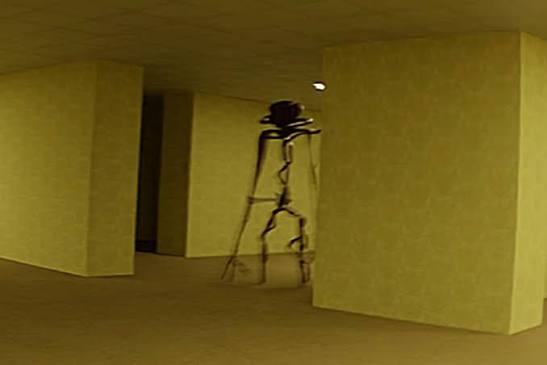 Tall shadow entity in the backrooms
